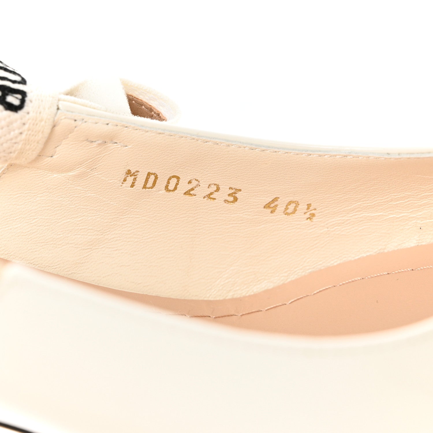 Christian Dior Patent Ribbon J'Adior Slingback 65mm Pumps 40.5 Off White 8 of 9