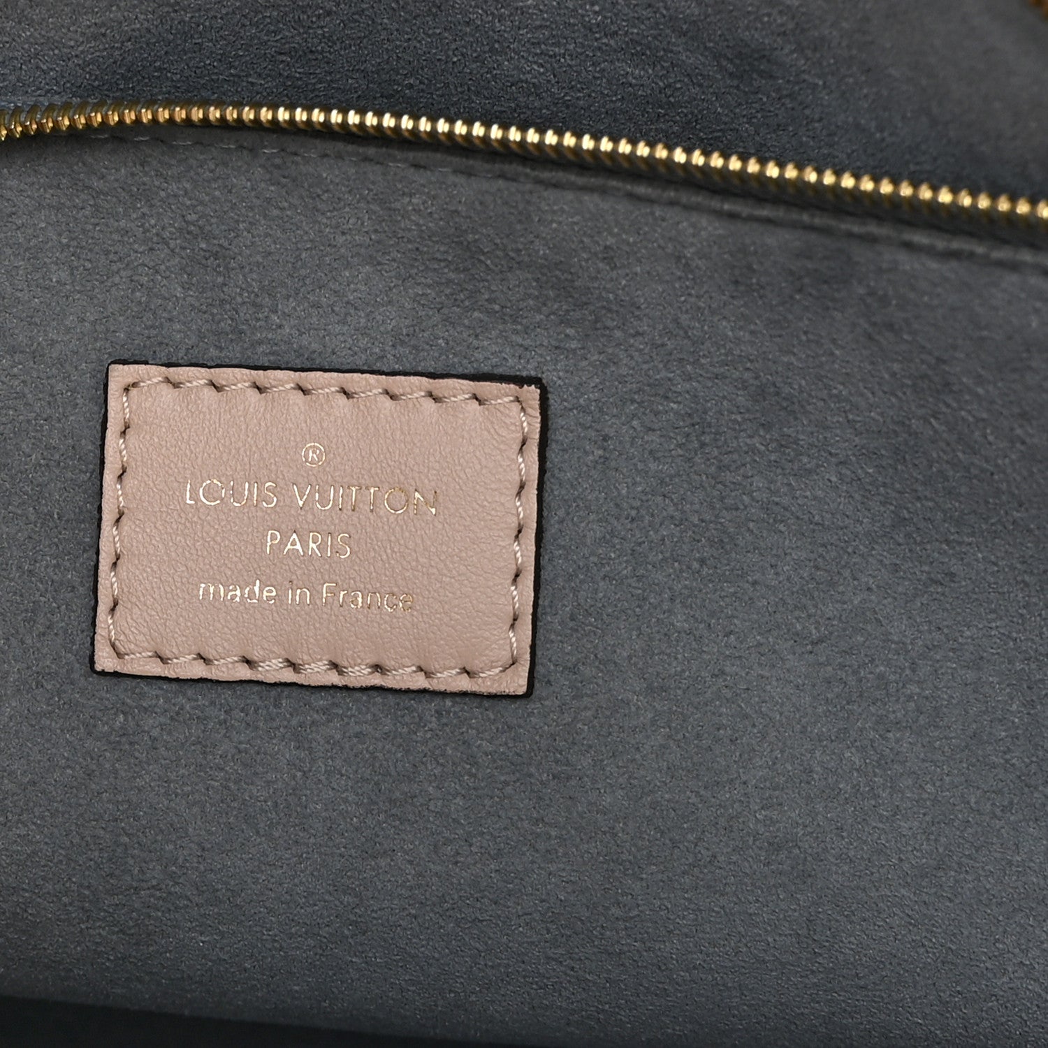 Louis Vuitton Calfskin Monogram On My Side MM Greige 6 of 10