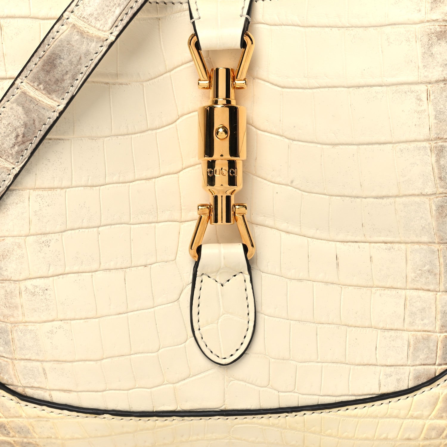 Gucci Niloticus Crocodile Himalaya Small Jackie 1961 Hobo 9 of 11