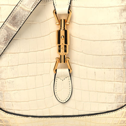 Gucci Niloticus Crocodile Himalaya Small Jackie 1961 Hobo 9 of 11