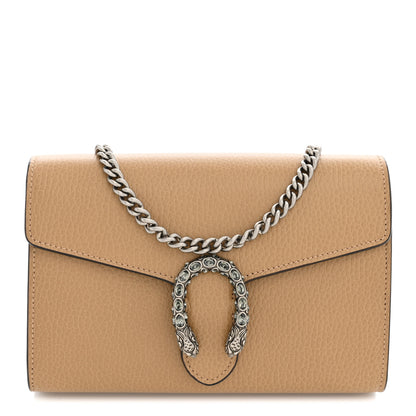 Gucci Dollar Calfskin Crystal Mini Dionysus Chain Wallet Natural Tan Black Diamond 1 of 11