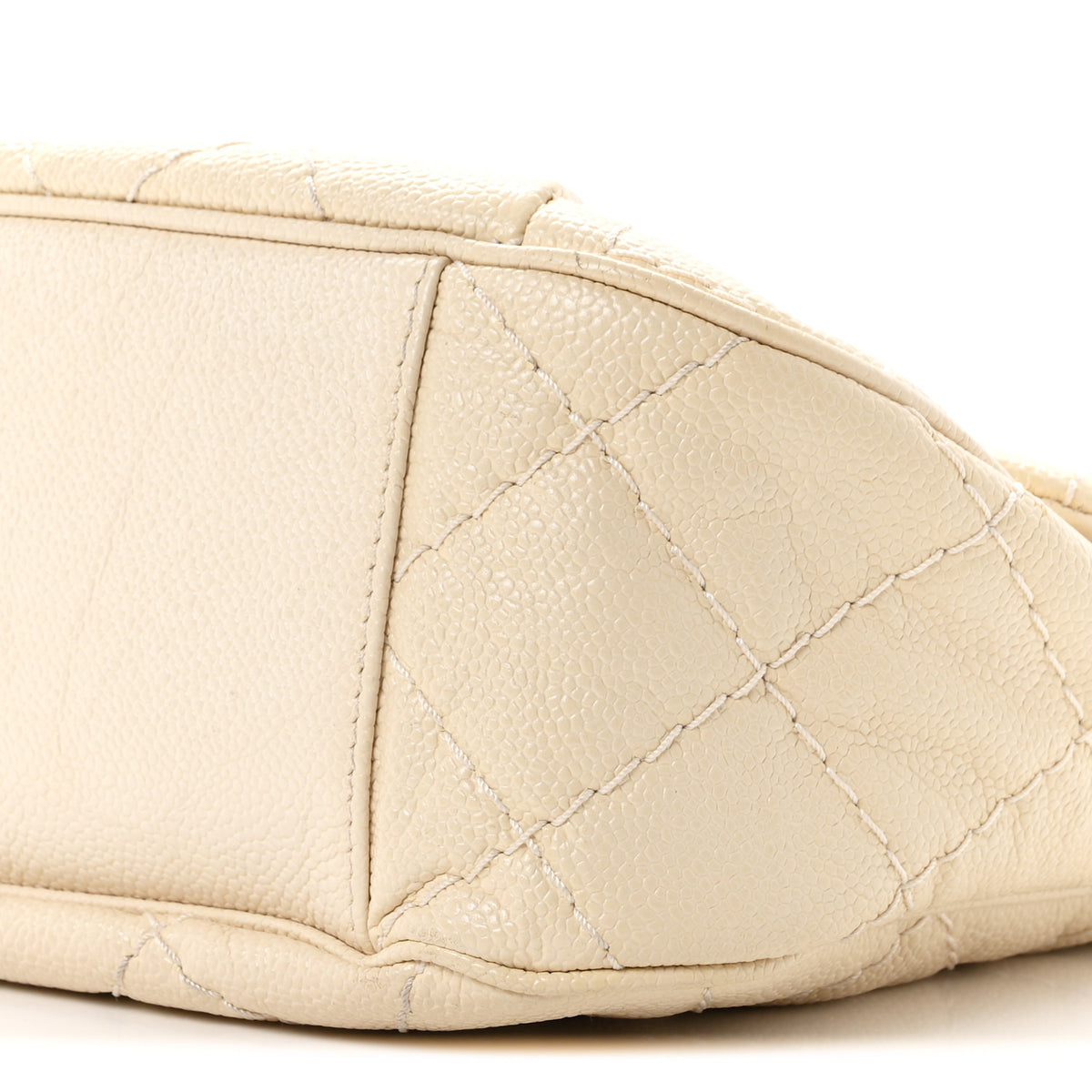 Chanel Crumpled Grained Calfskin Medium Coco Pleats Messenger Flap Dark White 10 of 10
