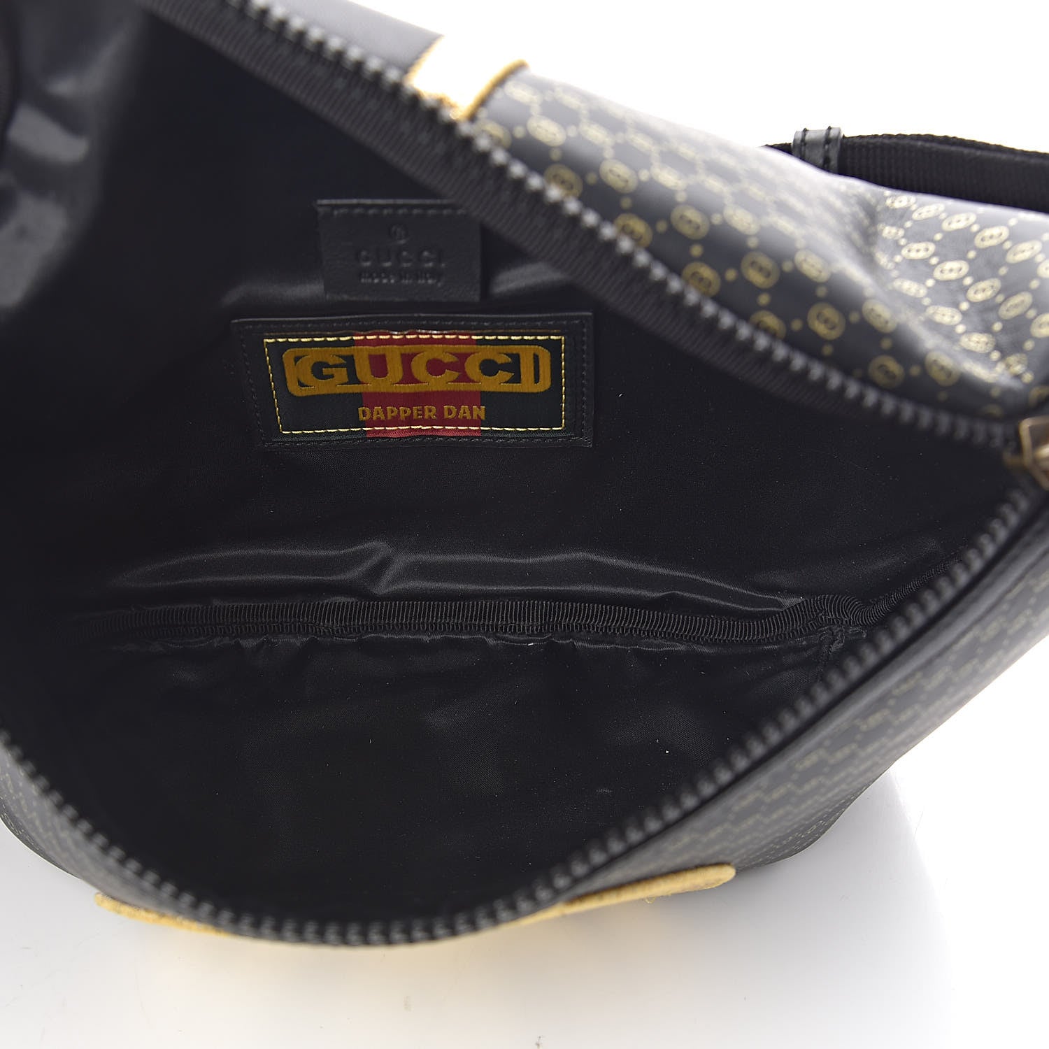 Gucci X DAPPER DAN Calfskin Laminated Ayers GG Micro Monogram Belt Bag Black 6 of 12