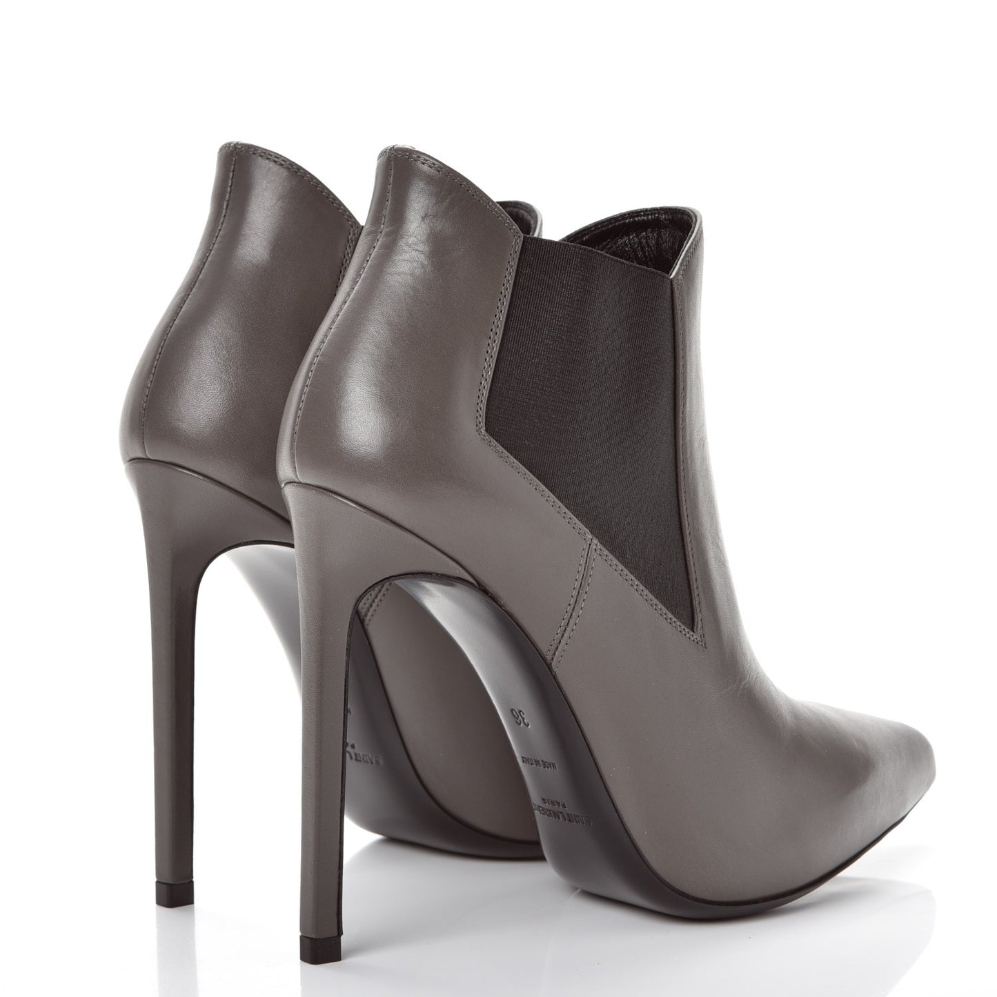Calfskin Classic Paris Ela 110 Ankle Boots 36 Earth