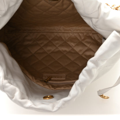 Chanel Shiny Calfskin Quilted Small Chanel 22 White 6 of 12