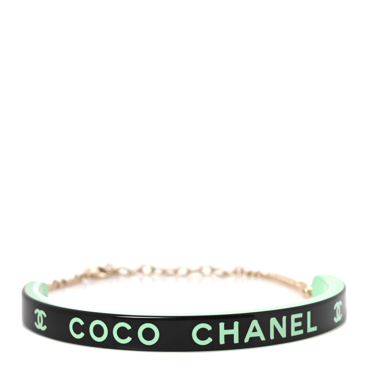 Resin Logo Choker Green Black