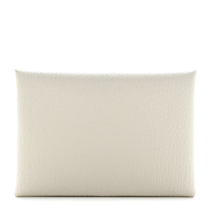 Hermes Chevre Mysore Calvi Duo Card Case Mushroom 1 of 9