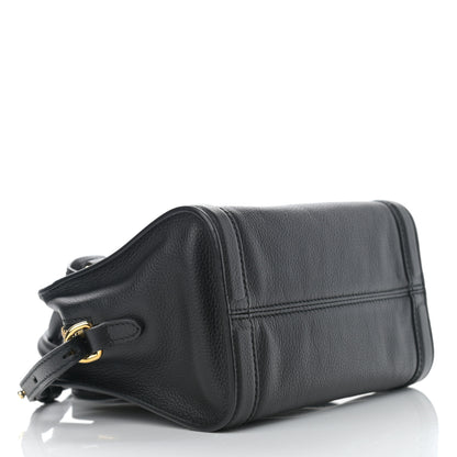 Alexander McQueen Pebbled Calfskin Mini Skull Padlock Zip Around Tote Black 4 of 10