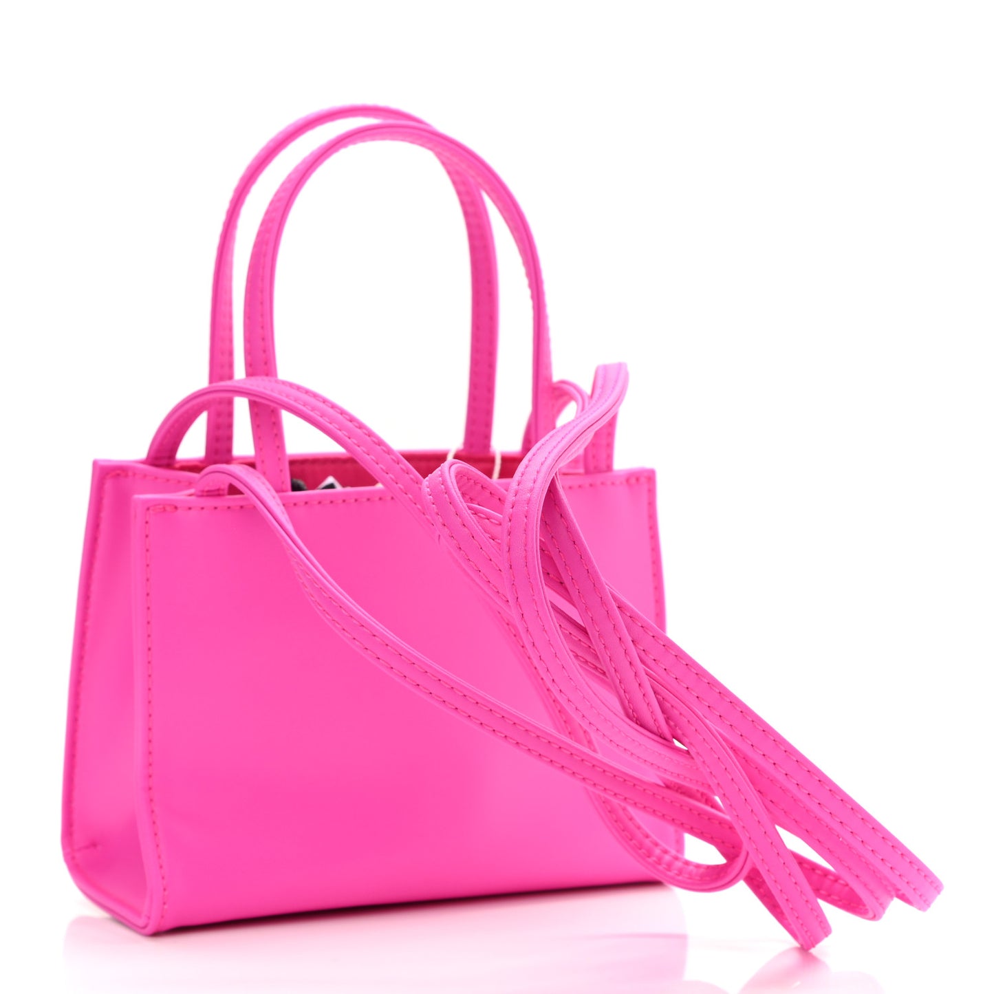 Vegan Leather Small Shopping Bag Azalea