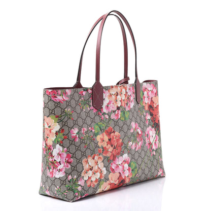 Gucci GG Supreme Monogram Blooms Medium Reversible Tote Beige Multicolor Dry Rose 2 of 11