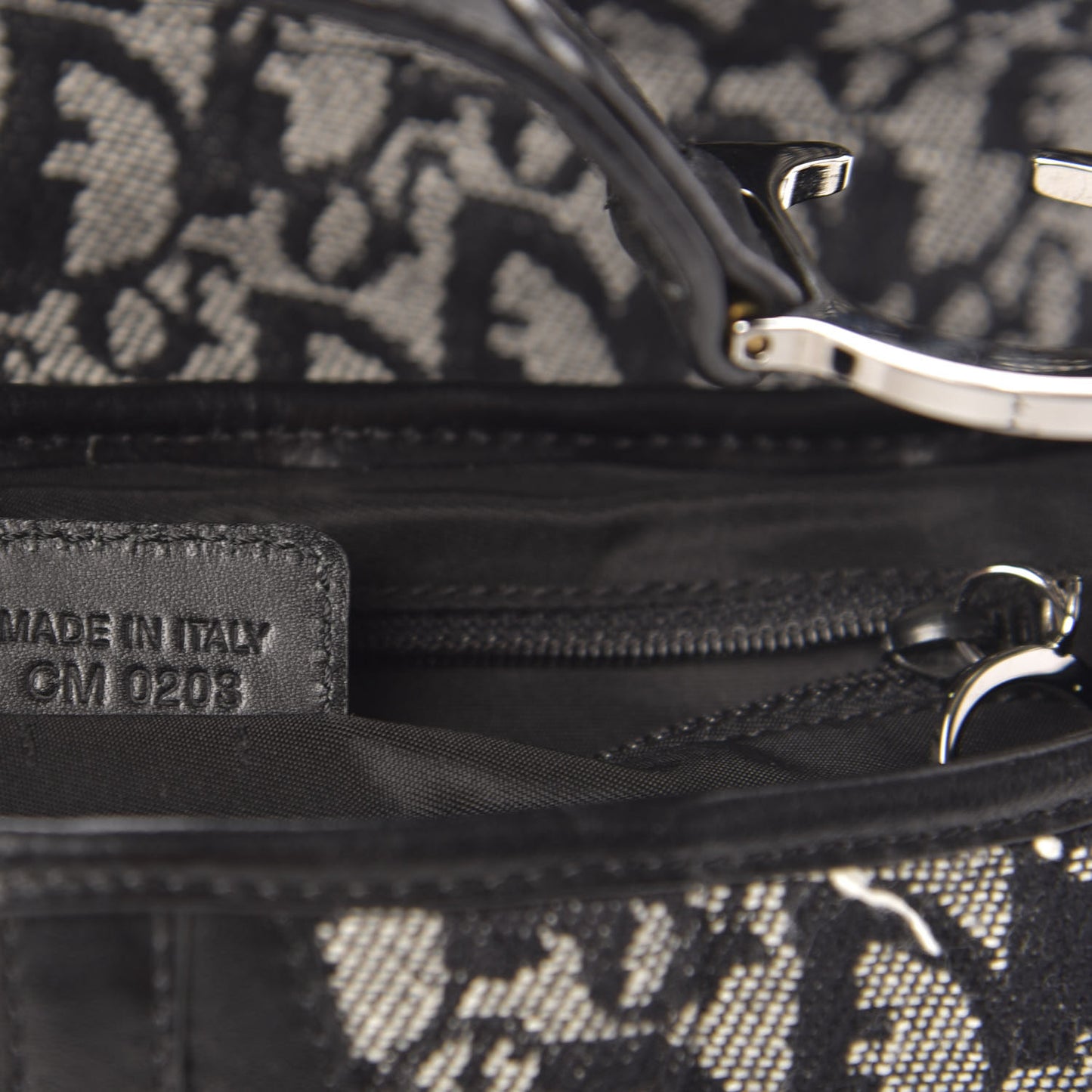Monogram Saddle Bag Black