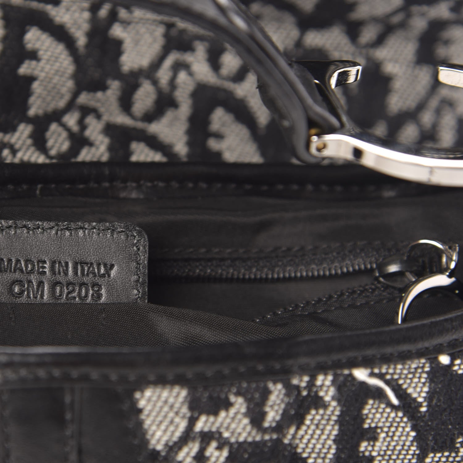 Christian Dior Monogram Saddle Bag Black 7 of 11
