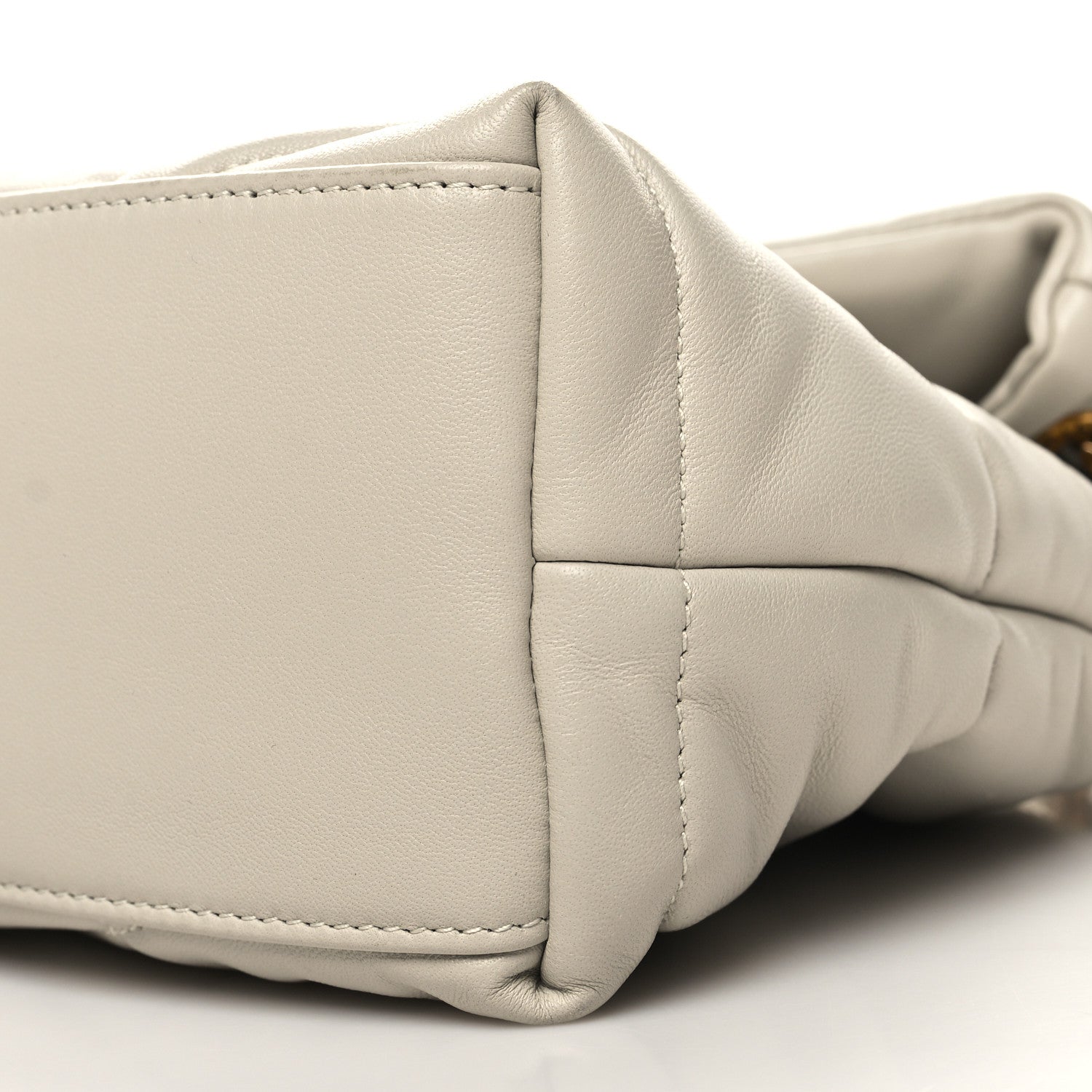 Saint Laurent Lambskin Quilted Small Loulou Puffer Monogram Chain Satchel Crema Soft 10 of 10