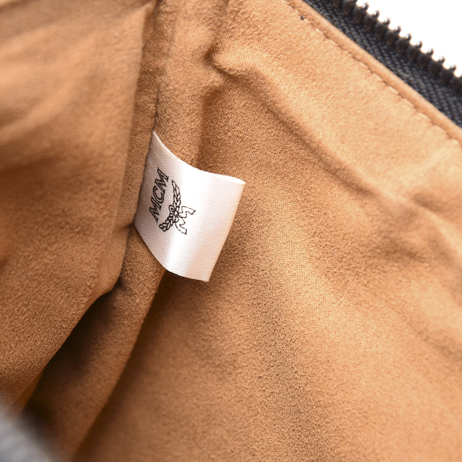 MCM Visetos Liz Shopper Tote Pouch Black 5 of 10