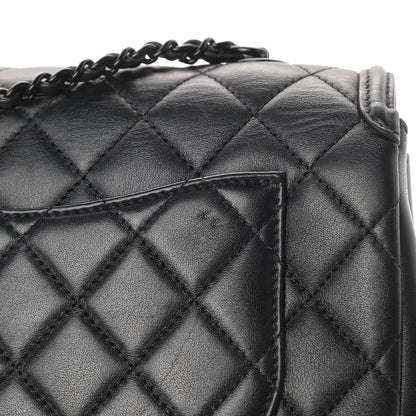 Chanel Lambskin Quilted Small CC Filigree Flap Black 12 of 13