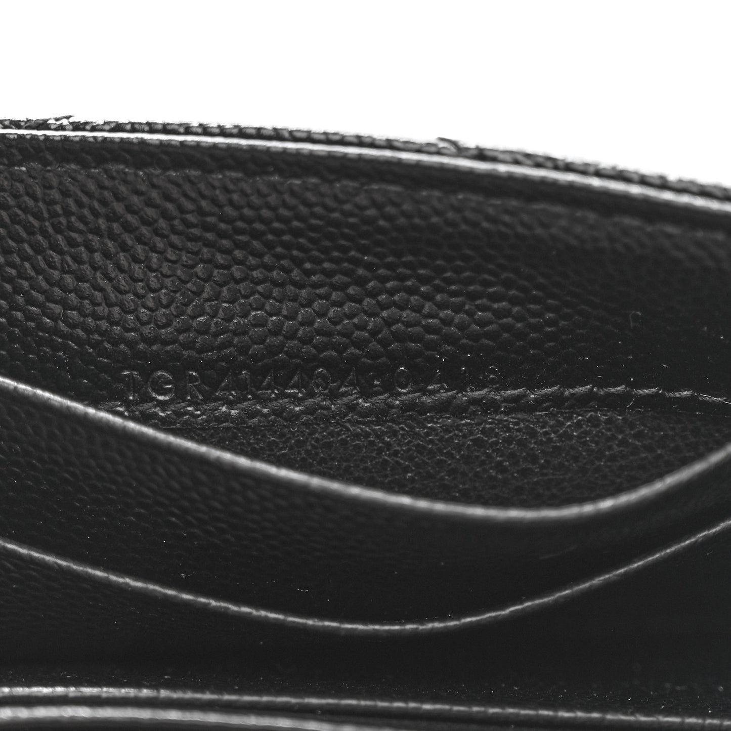 Grain De Poudre Matelasse Chevron Small Monogram Envelope Wallet Black