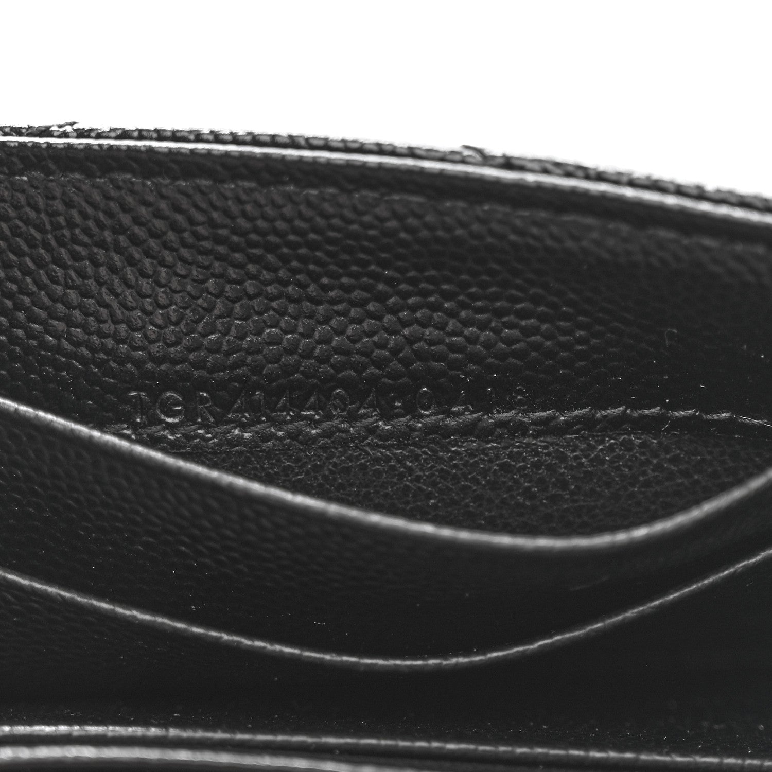 Saint Laurent Grain De Poudre Matelasse Chevron Small Monogram Envelope Wallet Black 7 of 8