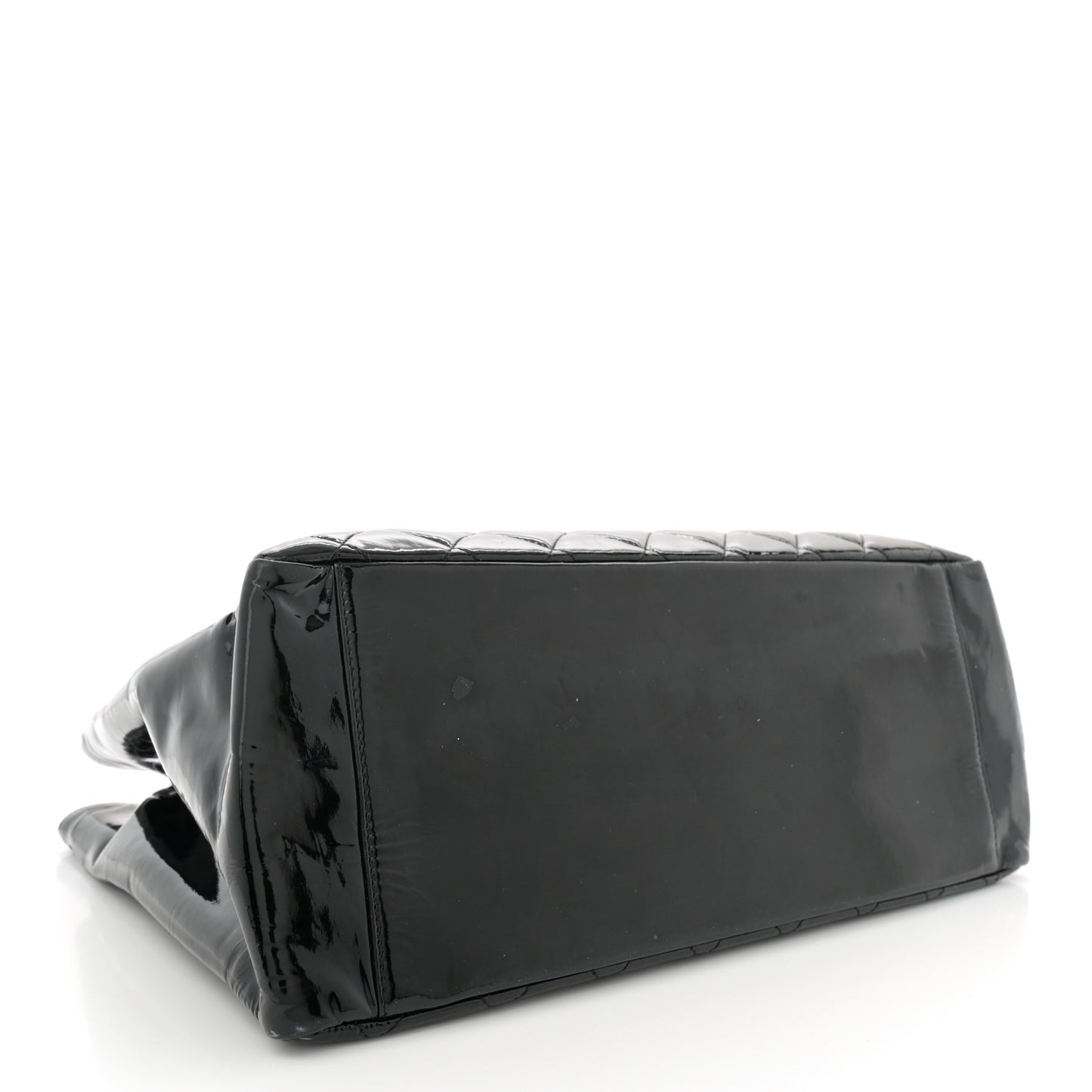 Patent Quilted Grand Shopping Tote GST Black