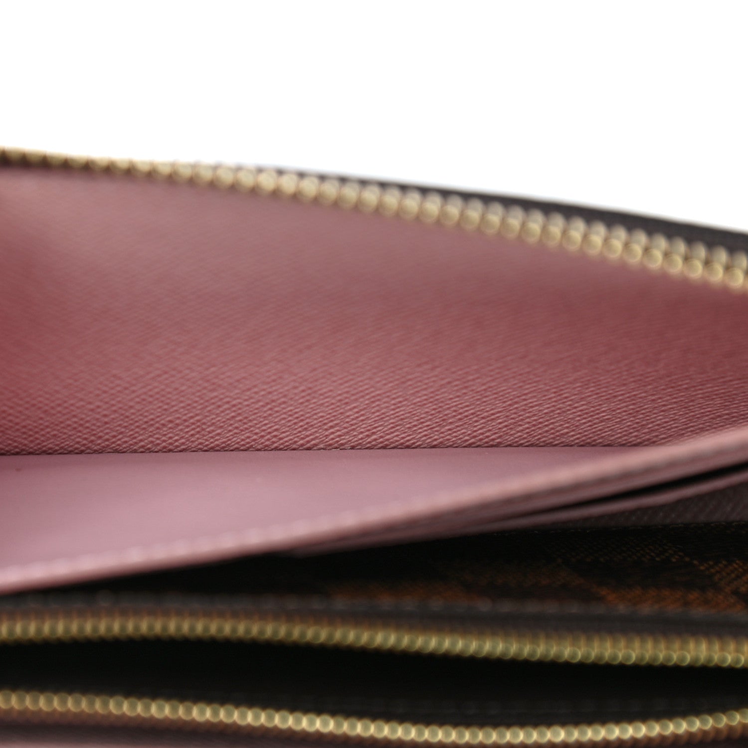 Louis Vuitton Damier Ebene Clemence Wallet Rose Ballerine 6 of 14