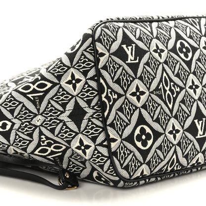 Louis Vuitton Jacquard Since 1854 Neverfull MM Grey 8 of 9