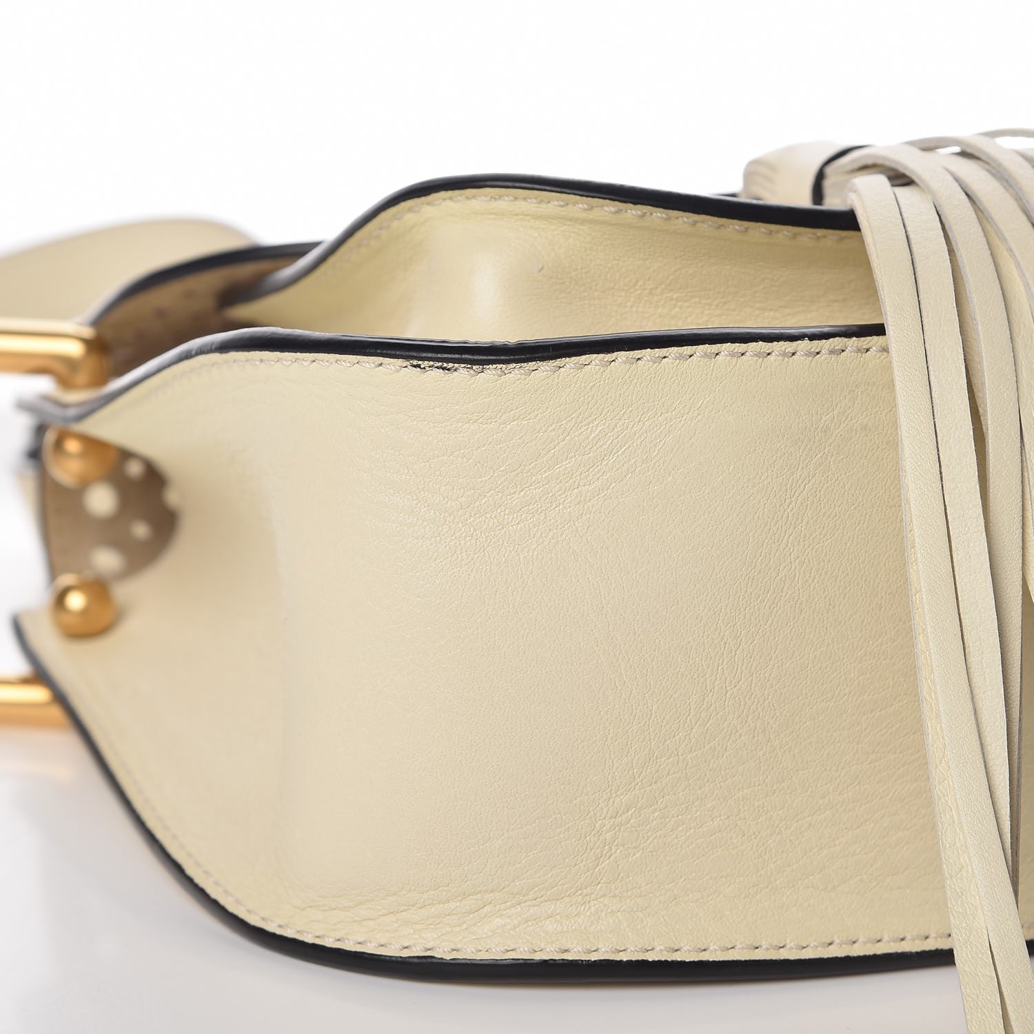 Chloe Calfskin Perforated Mini Hudson Shoulder Bag White 8 of 9