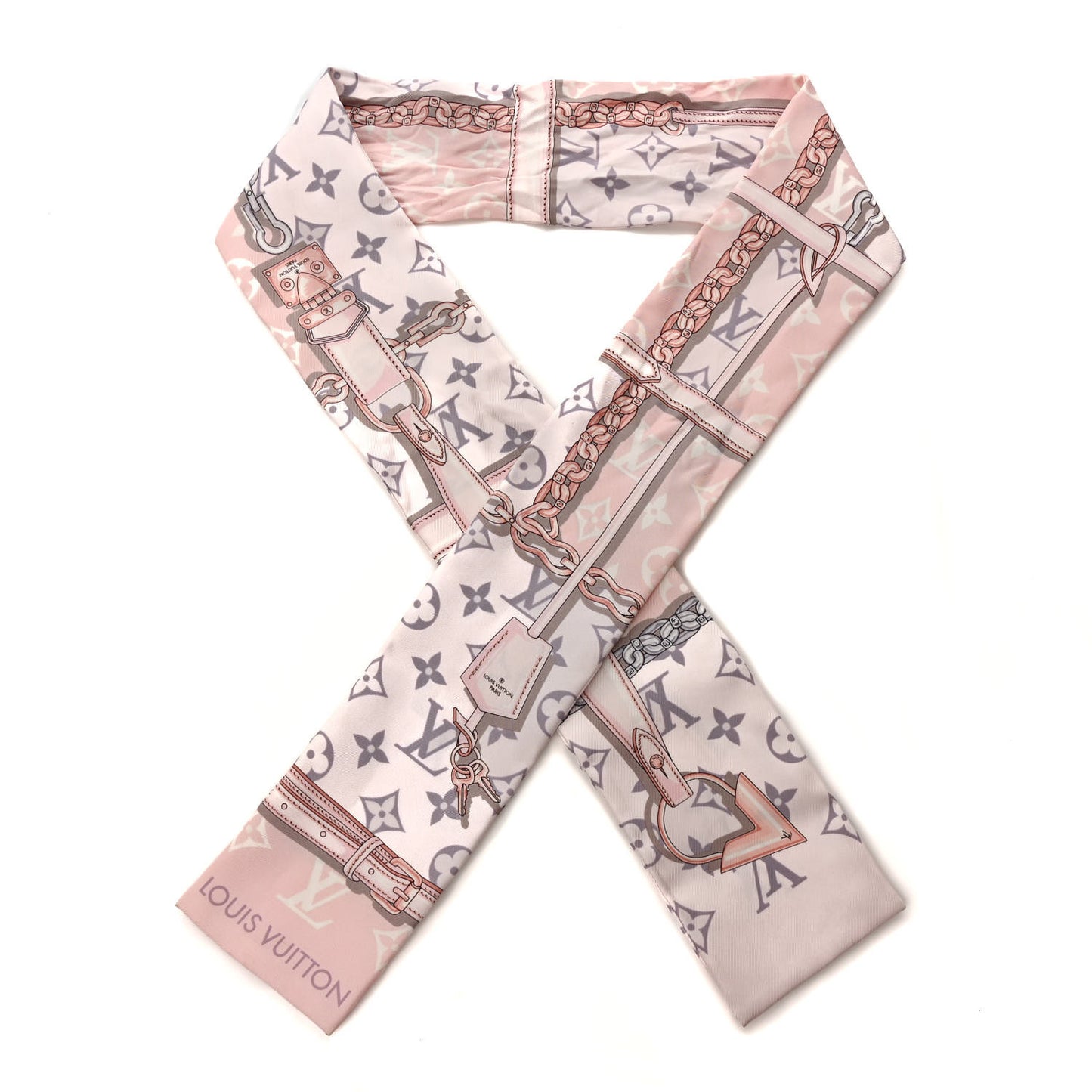 Silk Monogram Confidential Bandeau Light Pink