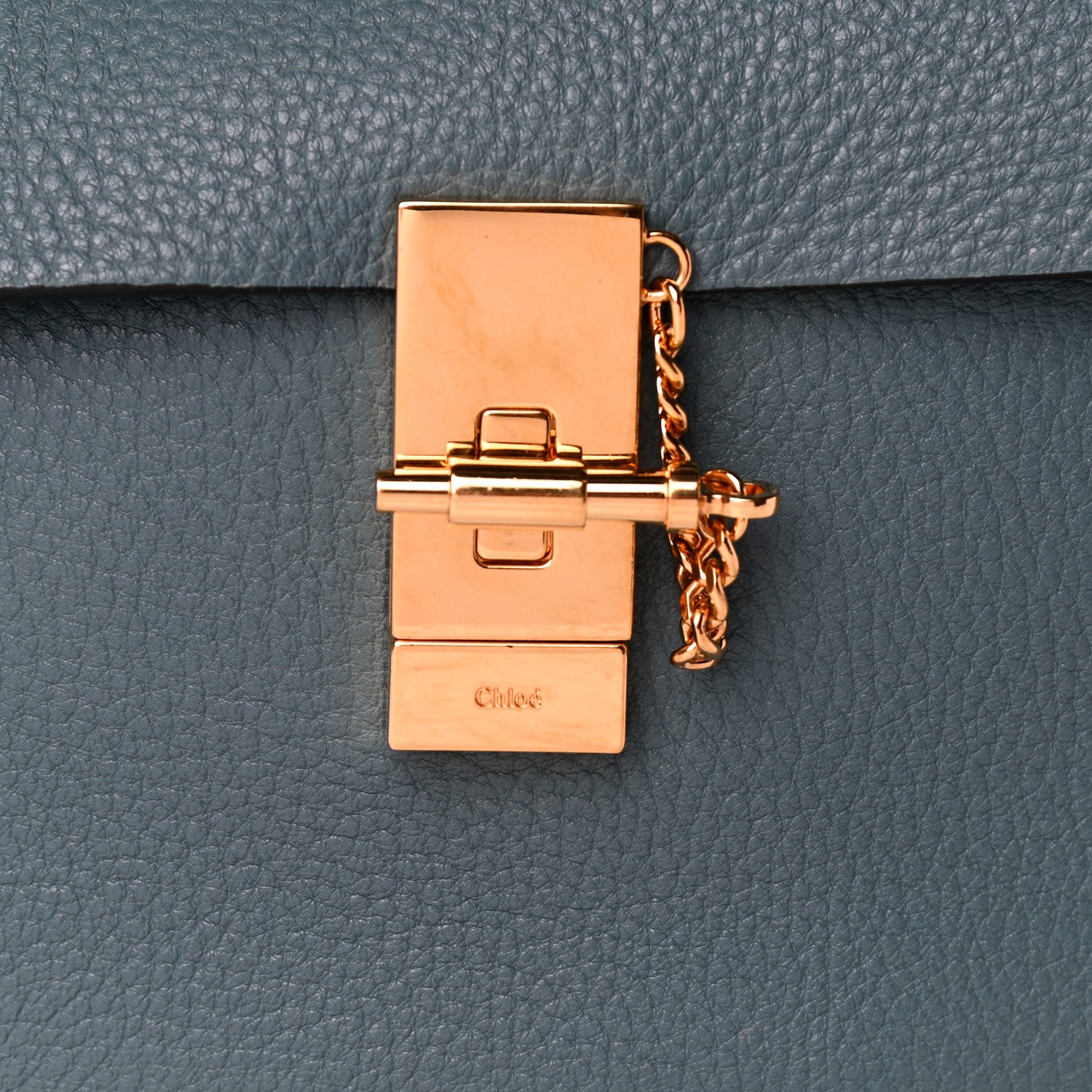 Chloe Grained Lambskin Drew Shoulder Bag Cloudy Blue 9 of 12