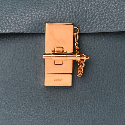 Chloe Grained Lambskin Drew Shoulder Bag Cloudy Blue 9 of 12