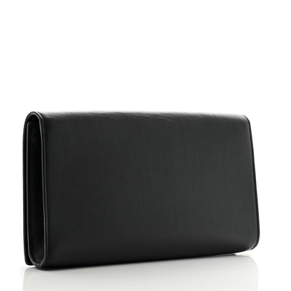 Saint Laurent Calfskin Monogram Large Belle De Jour Clutch Black 3 of 8