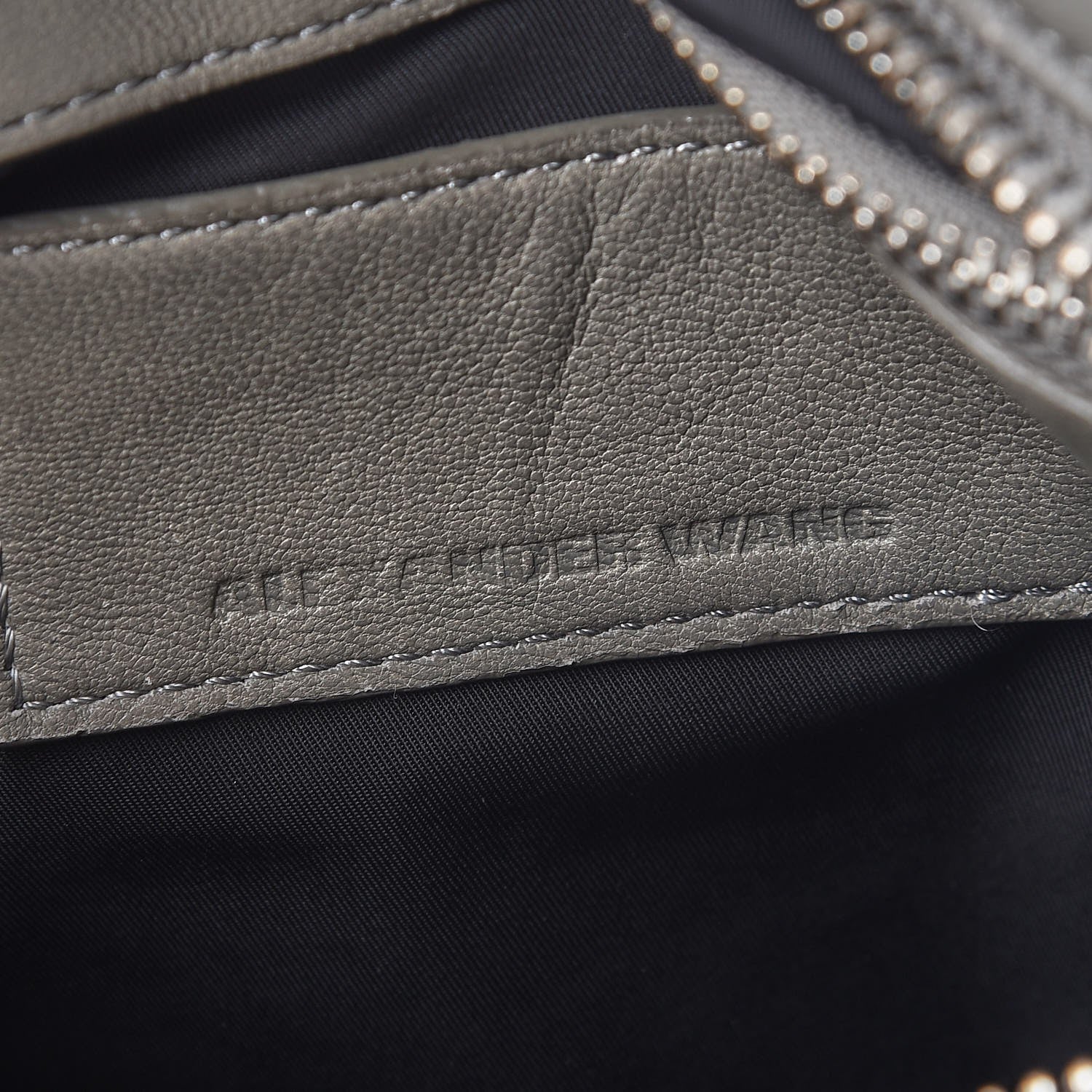 Alexander Wang Lambskin Rocco Gray Silver Clear Hardware 7 of 15