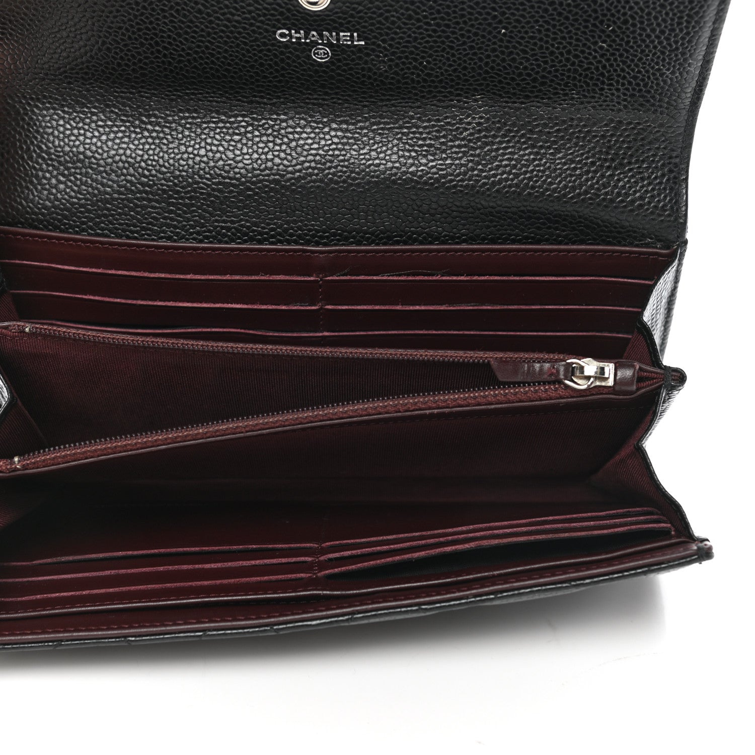 Chanel Caviar Quilted Large Gusset Flap Wallet Black 5 of 12