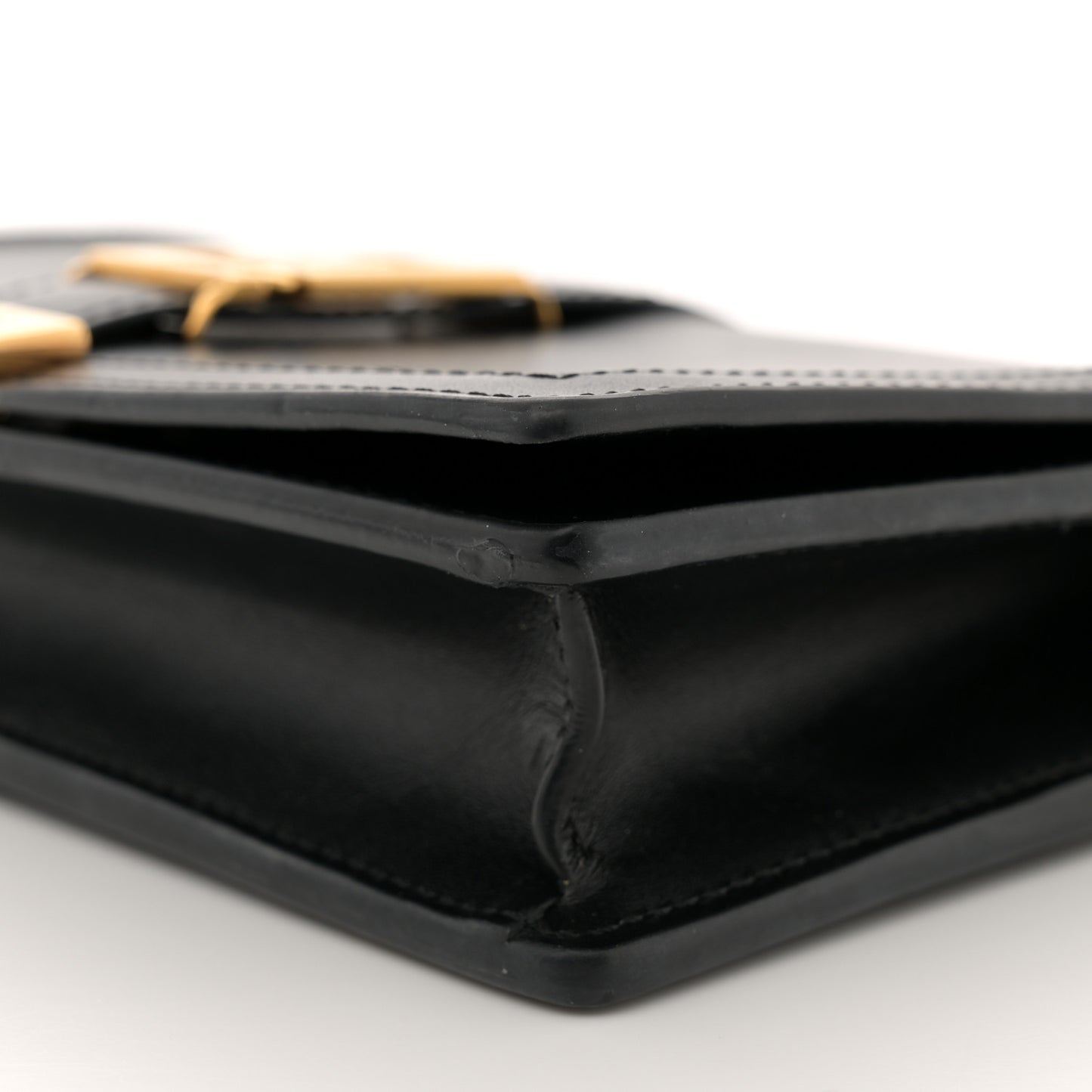 Calfskin Greca Goddess Wallet On Chain Black
