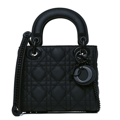 Christian Dior Ultra Matte Calfskin Cannage Mini Lady Dior Black 1 of 6
