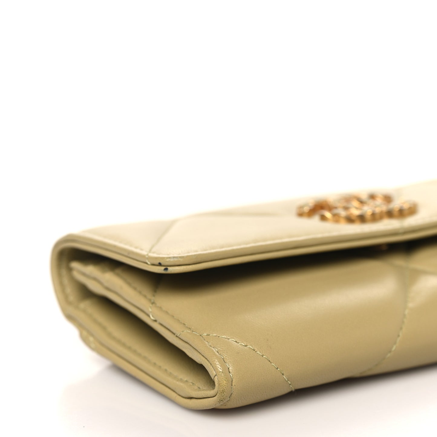 Lambskin Quilted Chanel 19 Flap Wallet