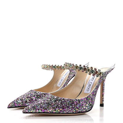 Jimmy Choo Glitter Crystal Bing 100 Pumps 37 Pink Multicolor 3 of 8