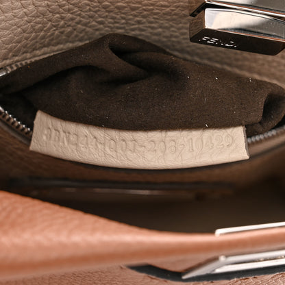 Fendi Cuoio Romano Selleria Bi-Color Mini Peekaboo Iconic Satchel Mou Milk 9 of 12