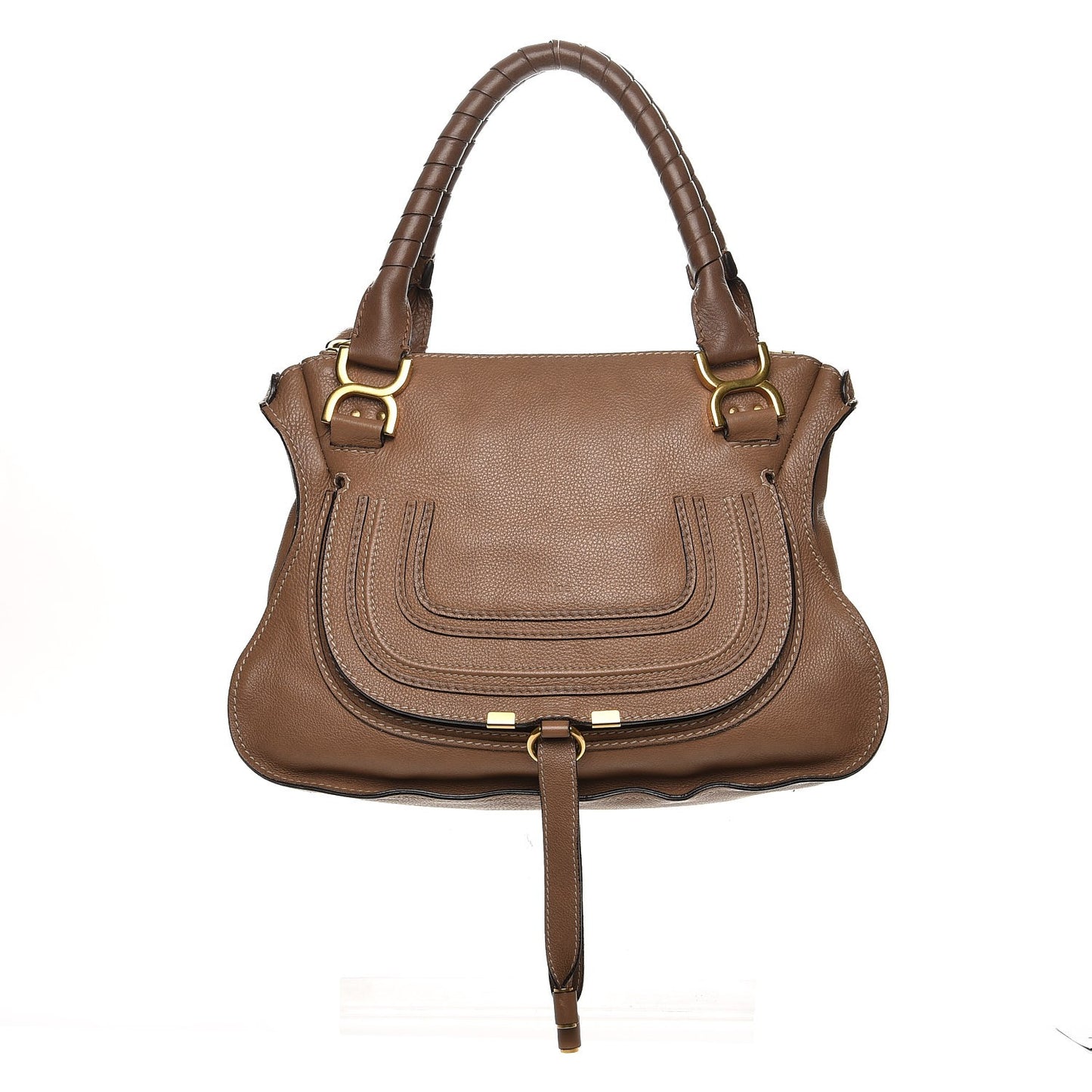 Calfskin Small Marcie Satchel Nut