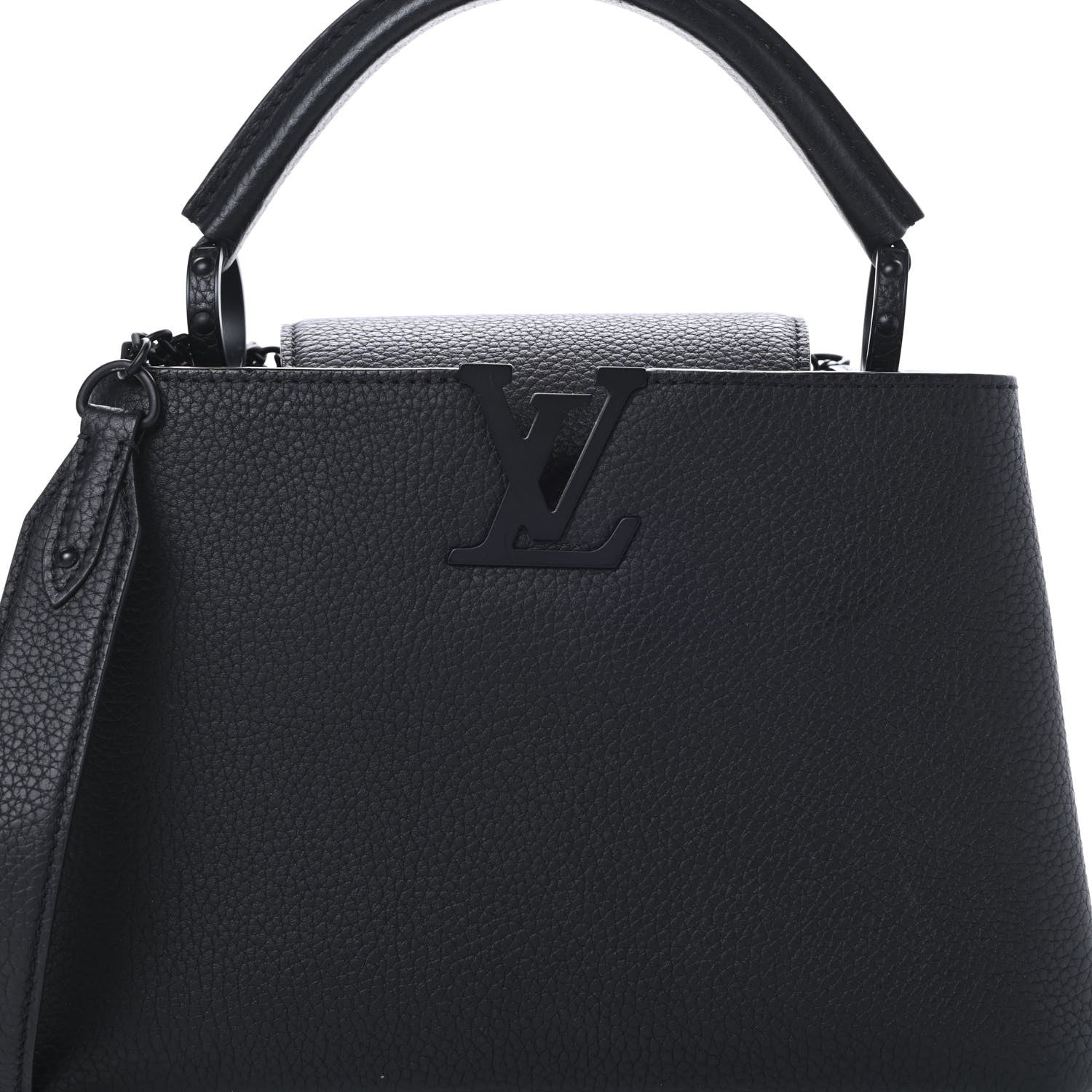 Louis Vuitton Taurillon Capucines BB Matte Black 8 of 14