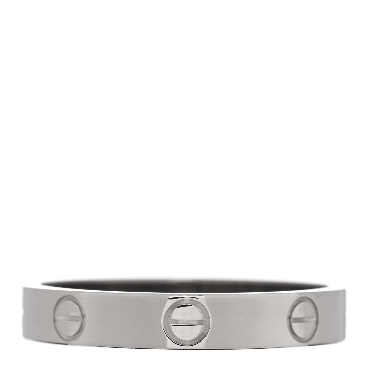 Cartier 18K White Gold 3.5mm LOVE Wedding Band Ring 59 8.75 4 of 5
