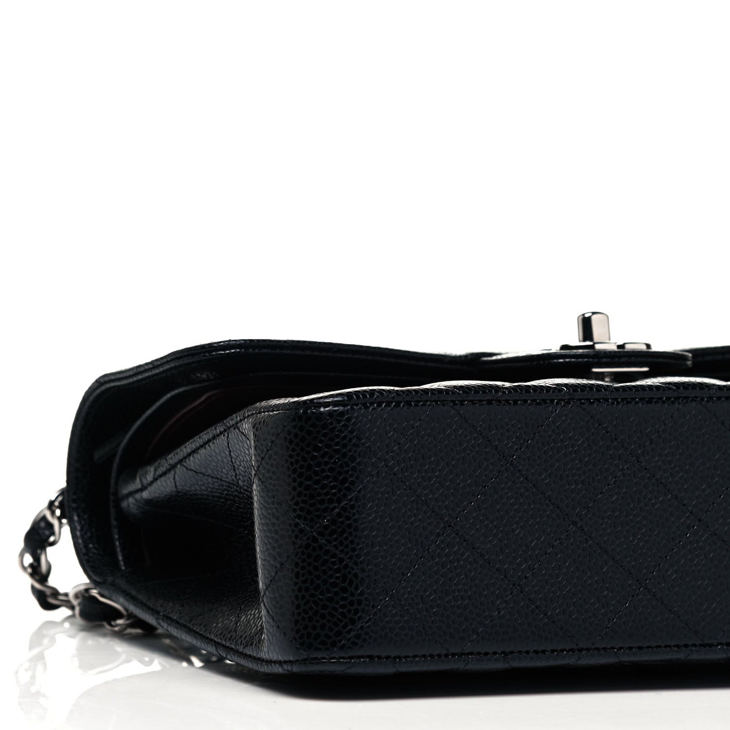 Caviar Quilted Small Double Flap Black