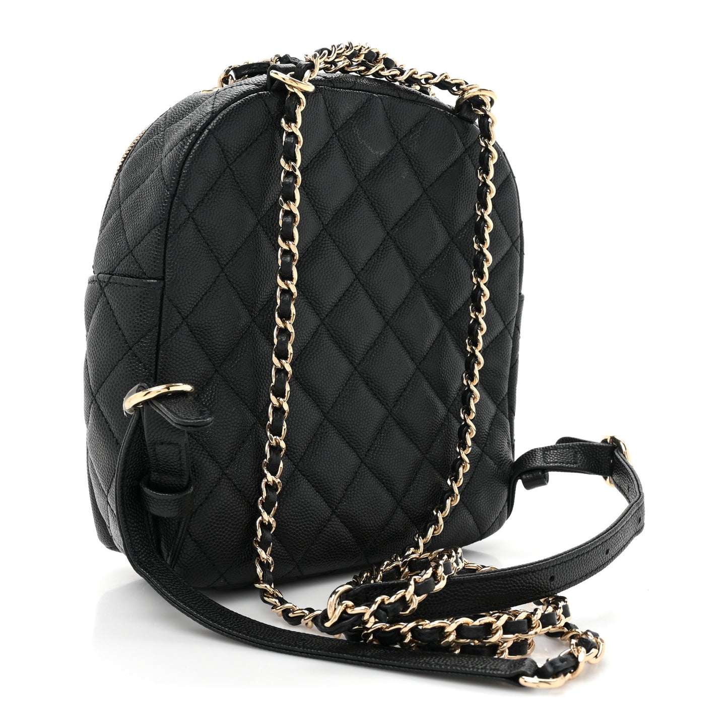 Caviar Quilted Small CC Day Backpack Black