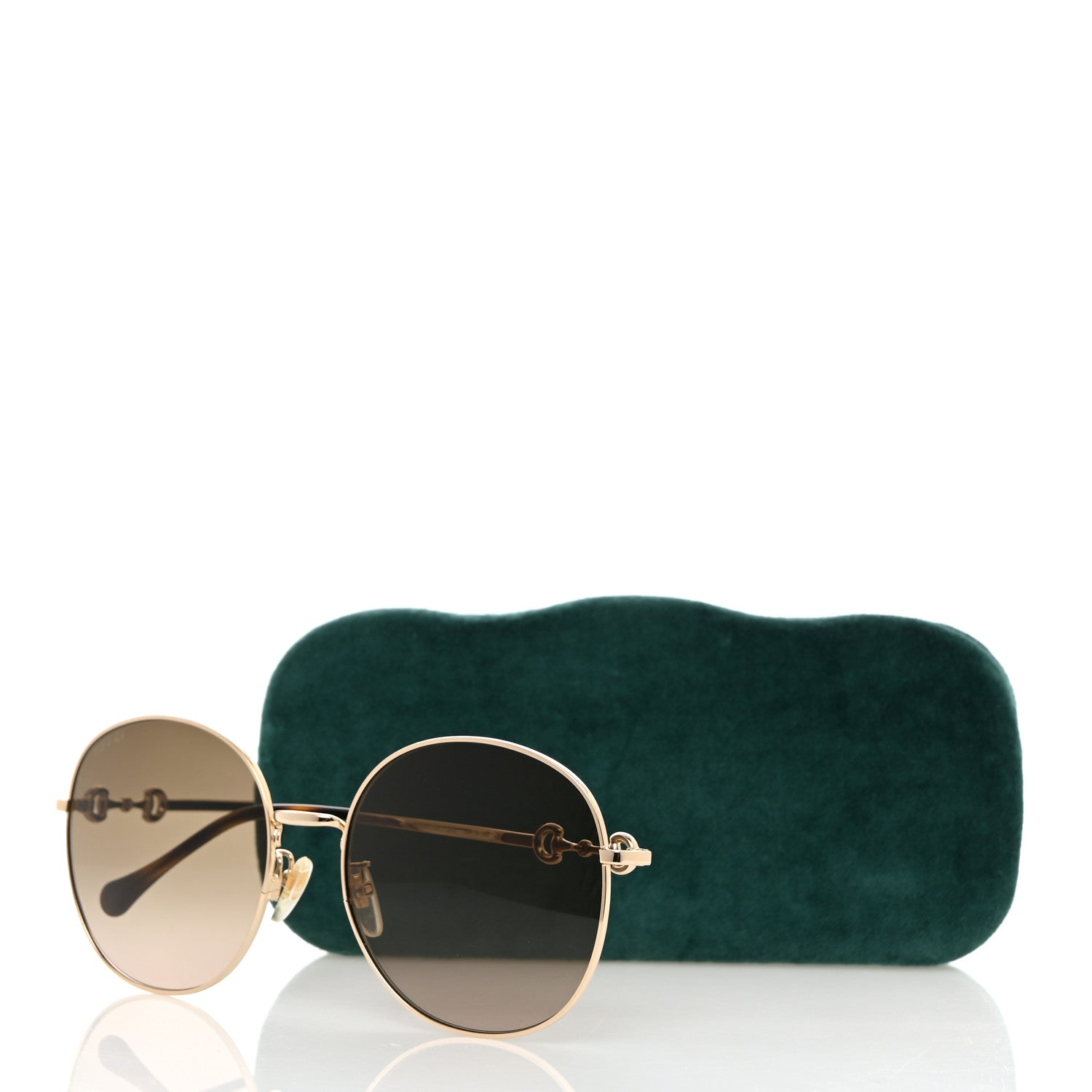 Gucci Metal Horsebit Square Sunglasses GG0881SA Gold 8 of 8