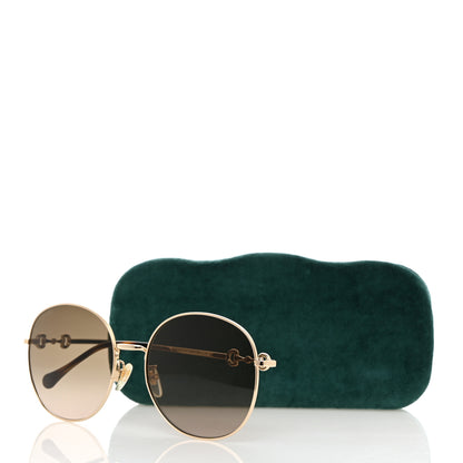 Gucci Metal Horsebit Square Sunglasses GG0881SA Gold 8 of 8