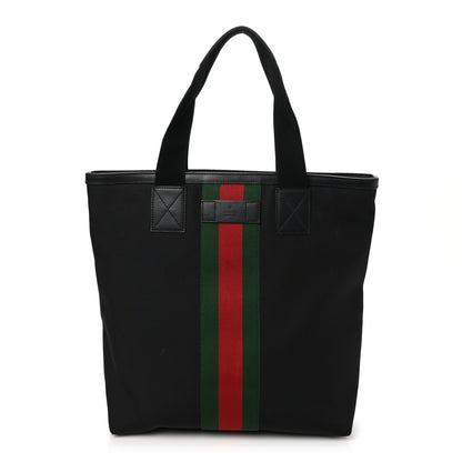 Gucci Techno Canvas Web Vertical Tote Black 1 of 10