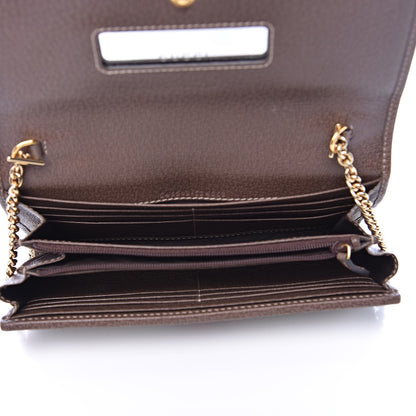 Gucci GG Supreme Monogram Web Ophidia Wallet On Chain Brown 5 of 11