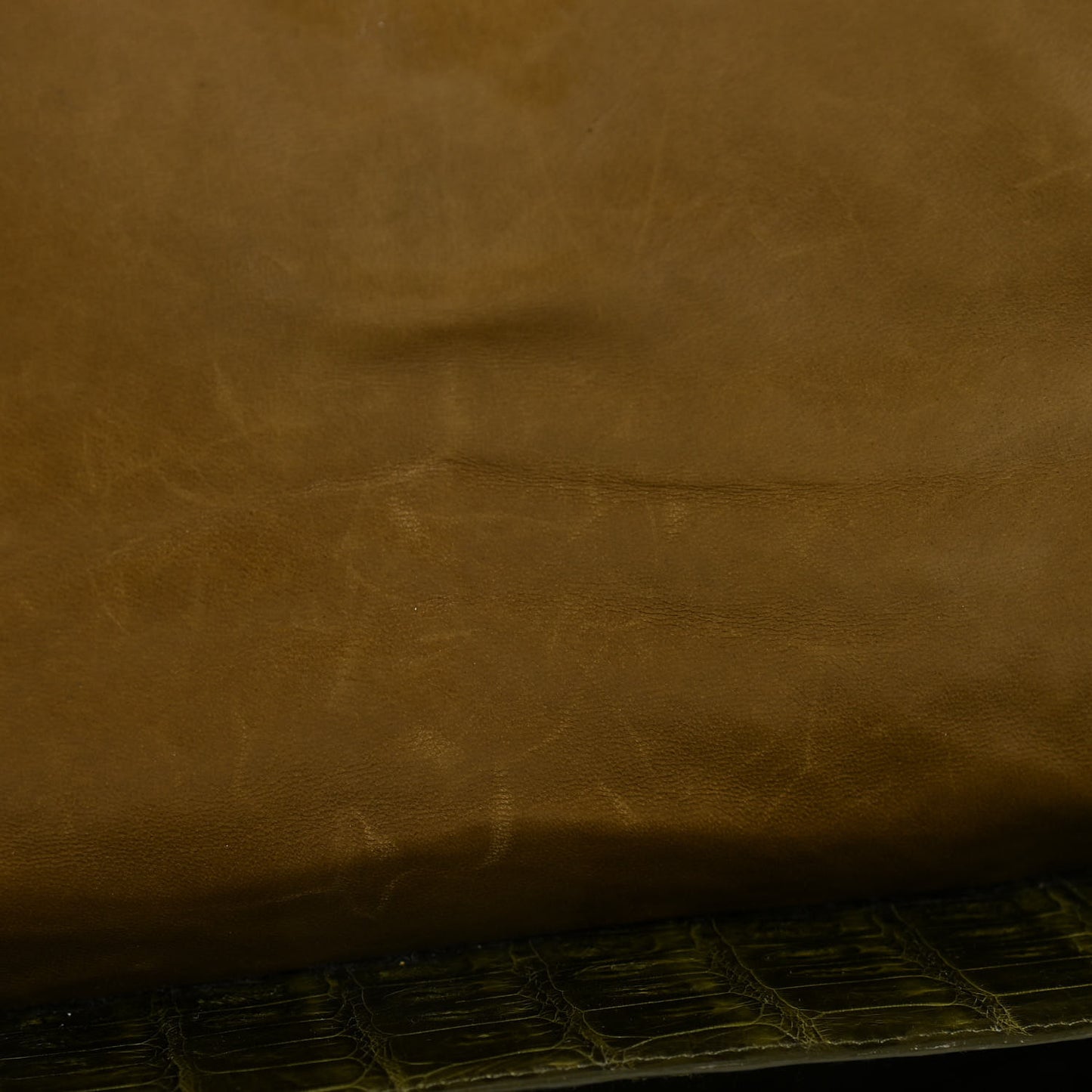 Crocodile Double Handle Satchel Green