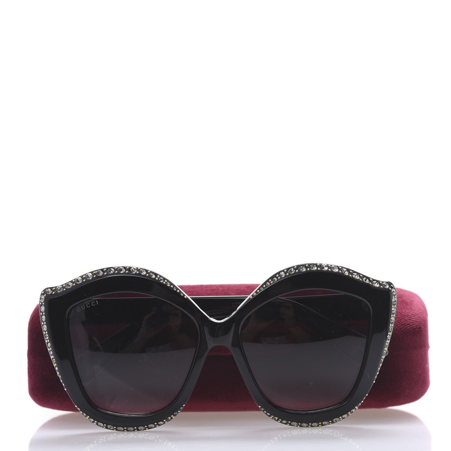 Gucci Crystal Cat Eye GG0118S Sunglasses Black 8 of 8