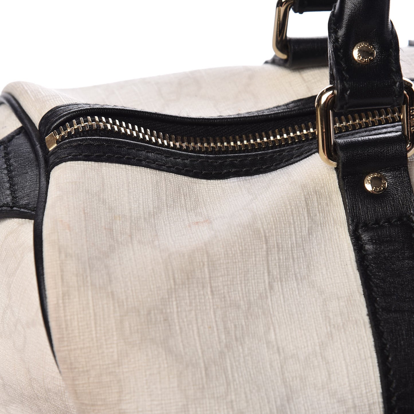 GG Plus Monogram Medium Joy Boston White Black