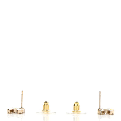 Chanel Crystal CC Earrings Gold 3 of 5
