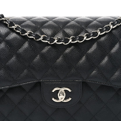 Chanel Caviar Quilted Jumbo Double Flap Black 8 of 10